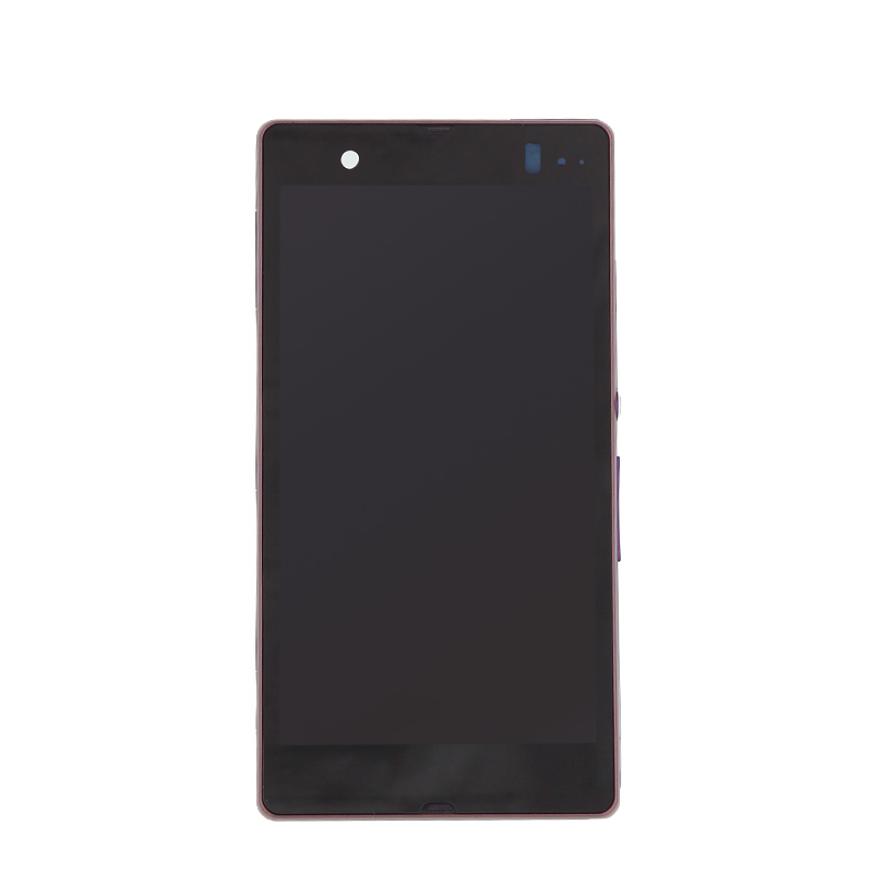 Lcd Pantalla Para Sony Xperia Z Con Marco Púrpura